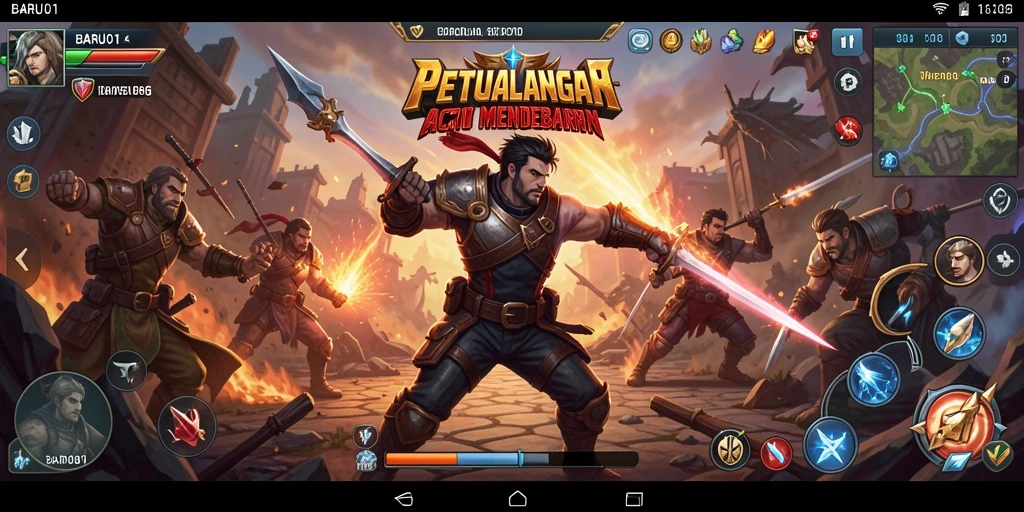 Tampilan gameplay BARU01 yang menakjubkan dalam pertarungan ARPG.