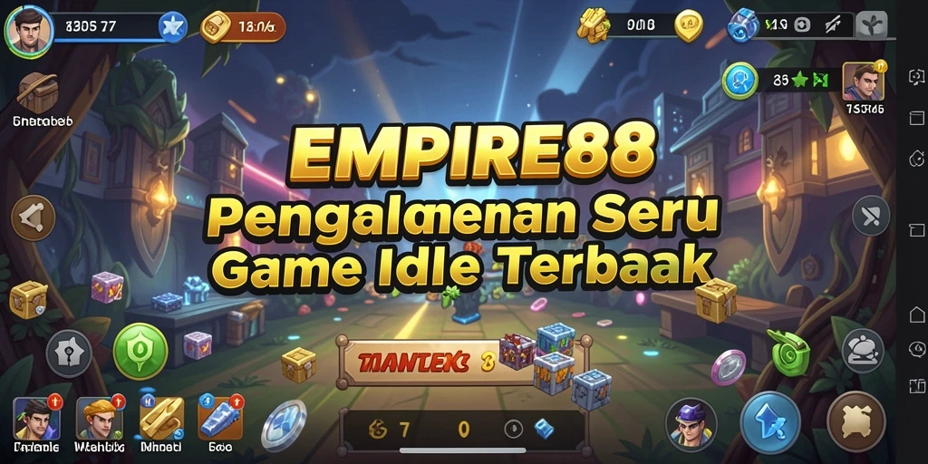 Screenshot EMPIRE88 menampilkan gameplay seru dalam membangun kerajaan Idle.