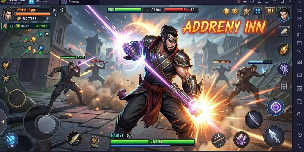 Screenshot gameplay HAO788 yang menampilkan pertarungan intens.