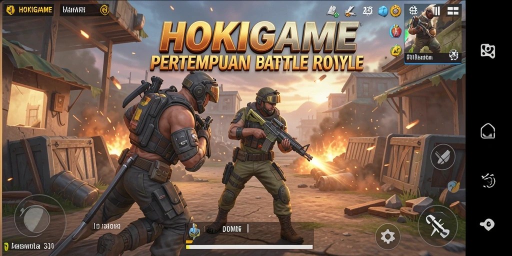 Tampilan aksi seru dalam HOKIGAME yang memukau para pemain Battle Royale.