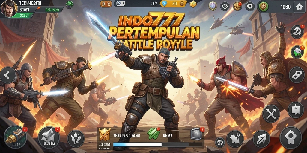 Screenshot INDO777 menunjukkan aksi seru dalam pertempuran Battle Royale.