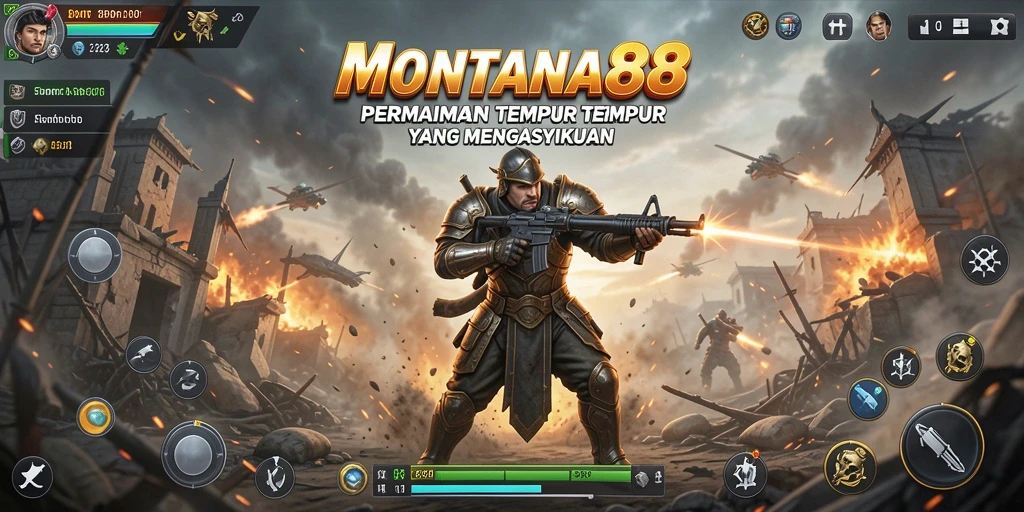 Tampilan gameplay MONTANA88 yang intens dan menarik.