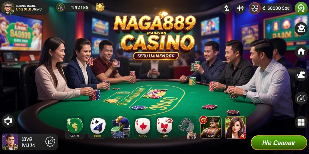Tampilan gameplay menarik dalam aplikasi Live Casino NAGA889.