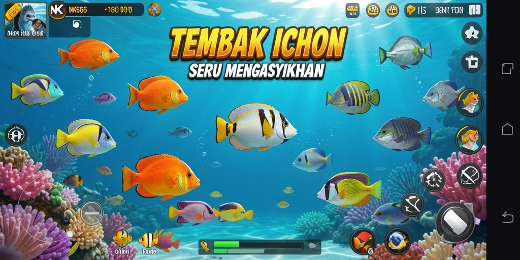 Tampilan gameplay NK666 menampilkan aksi Tembak Ikan yang mendebarkan.