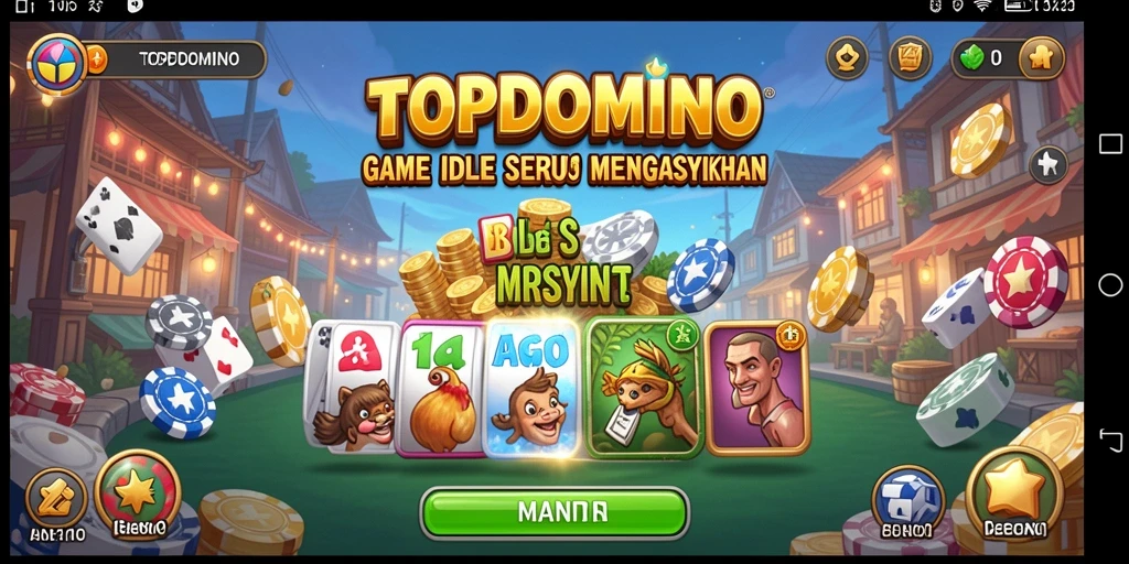 Tampilan gameplay seru dan interaktif dari TOPDOMINO yang memikat setiap pemain.